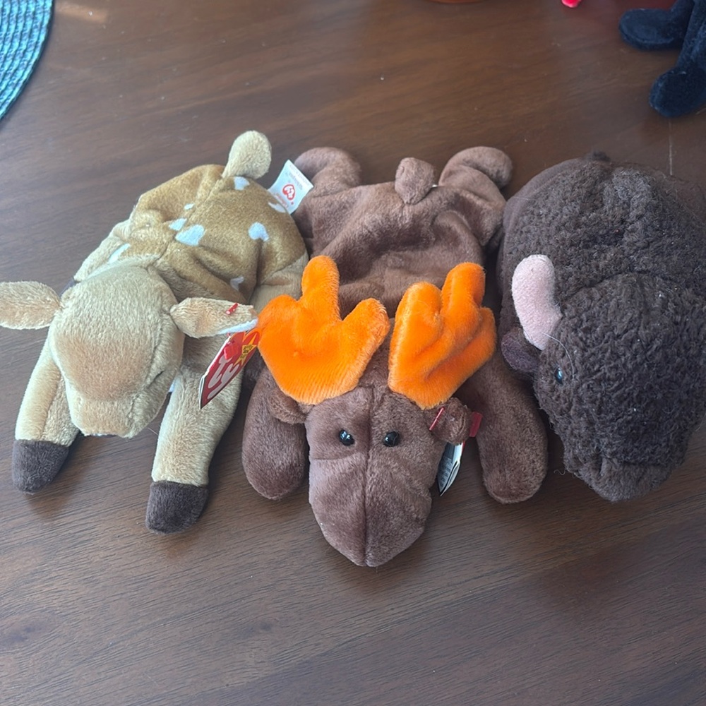 Ty Beanie Babies from the wilderness Roam,whisper and chocolate